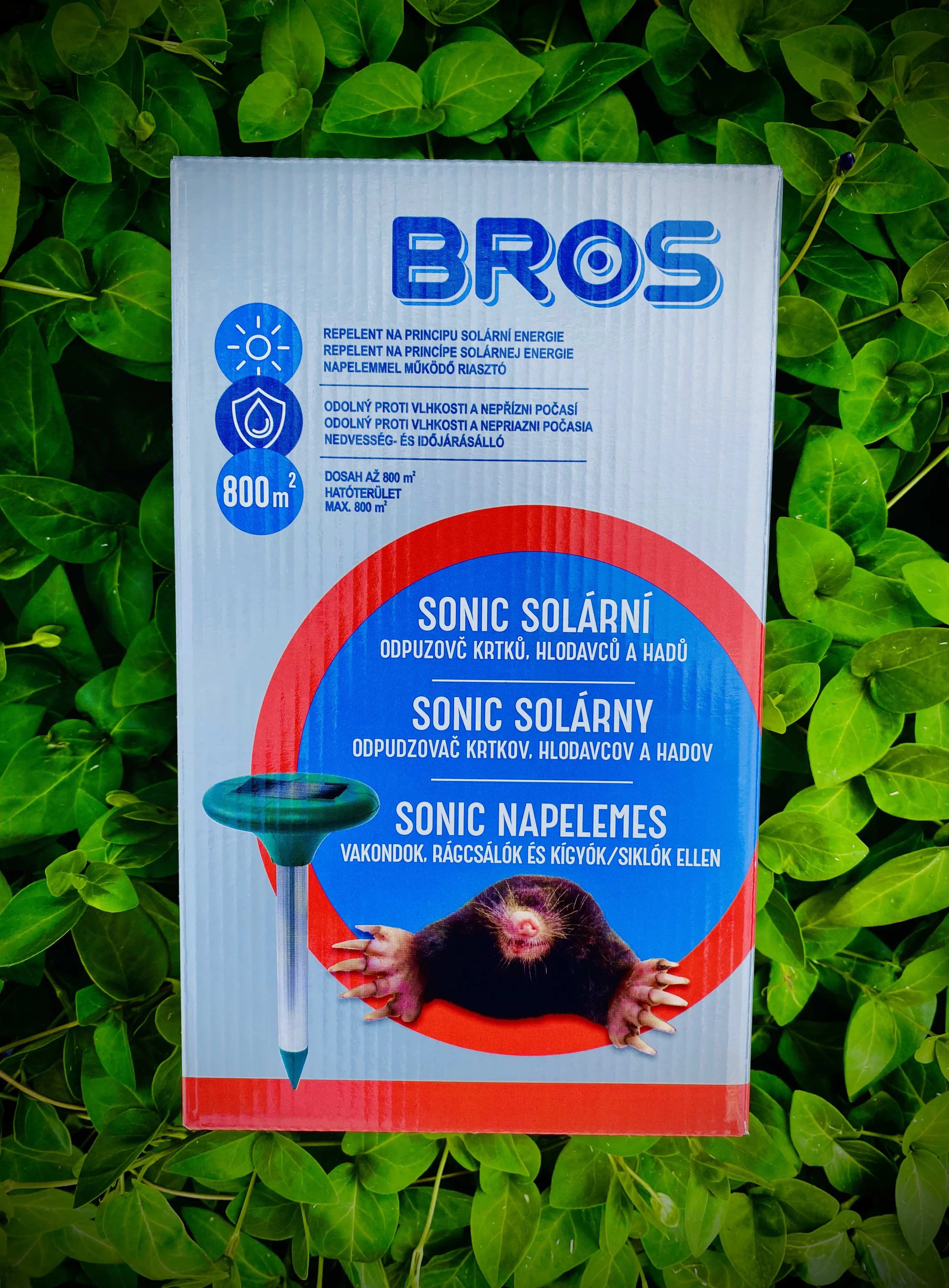 Bros Sonic napelemes vakondriasztó (800m2)